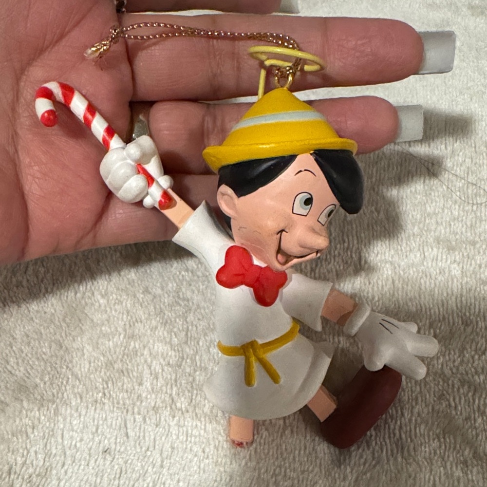 Disney Grolier PINOCCHIO Christmas Angel Candy Cane ornament